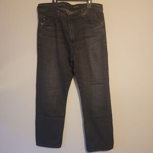 AG Men's Black Slim Fit Jeans 36/27 Hemmed